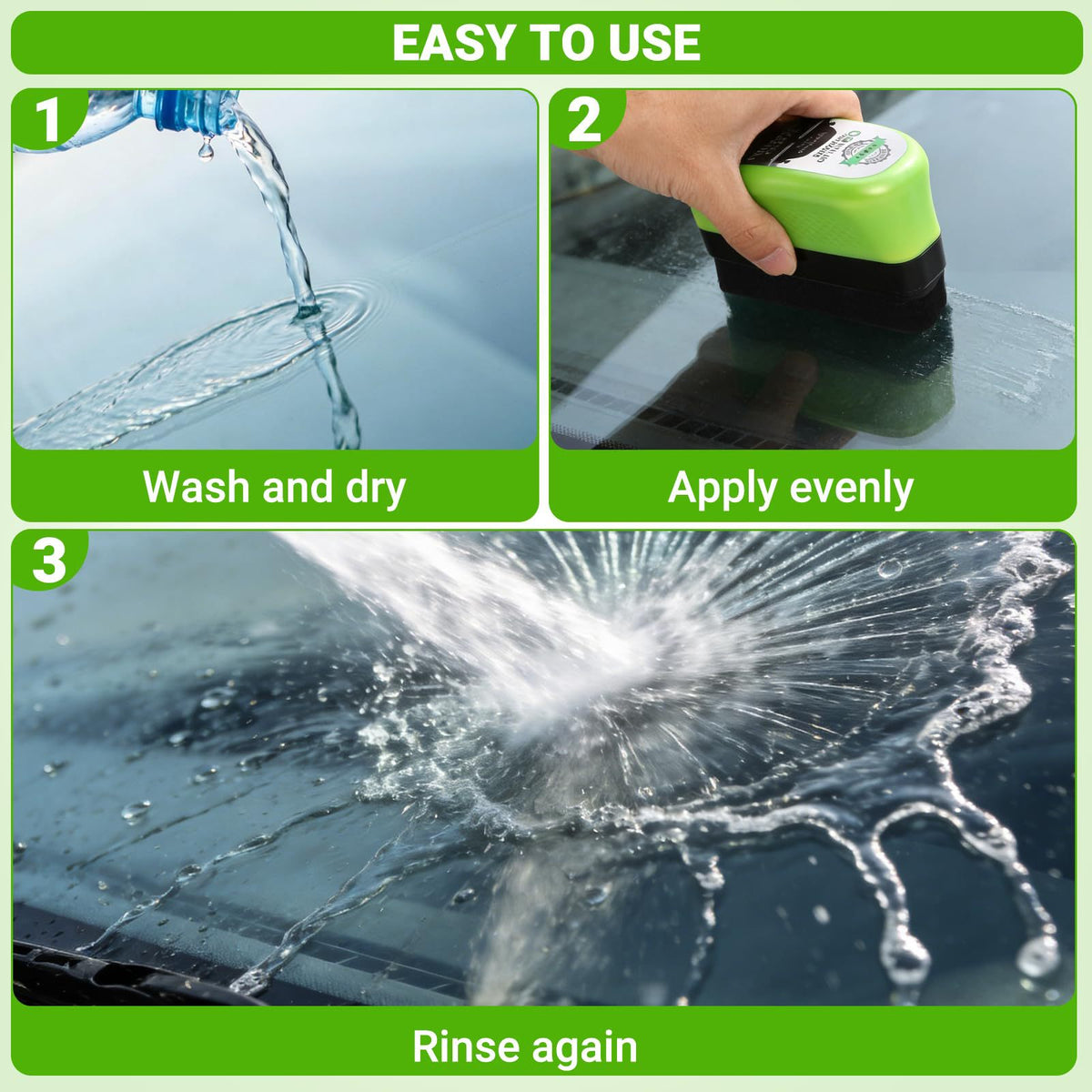 Car Glass Oil Film Remover Cleaning Brush NWE2.0