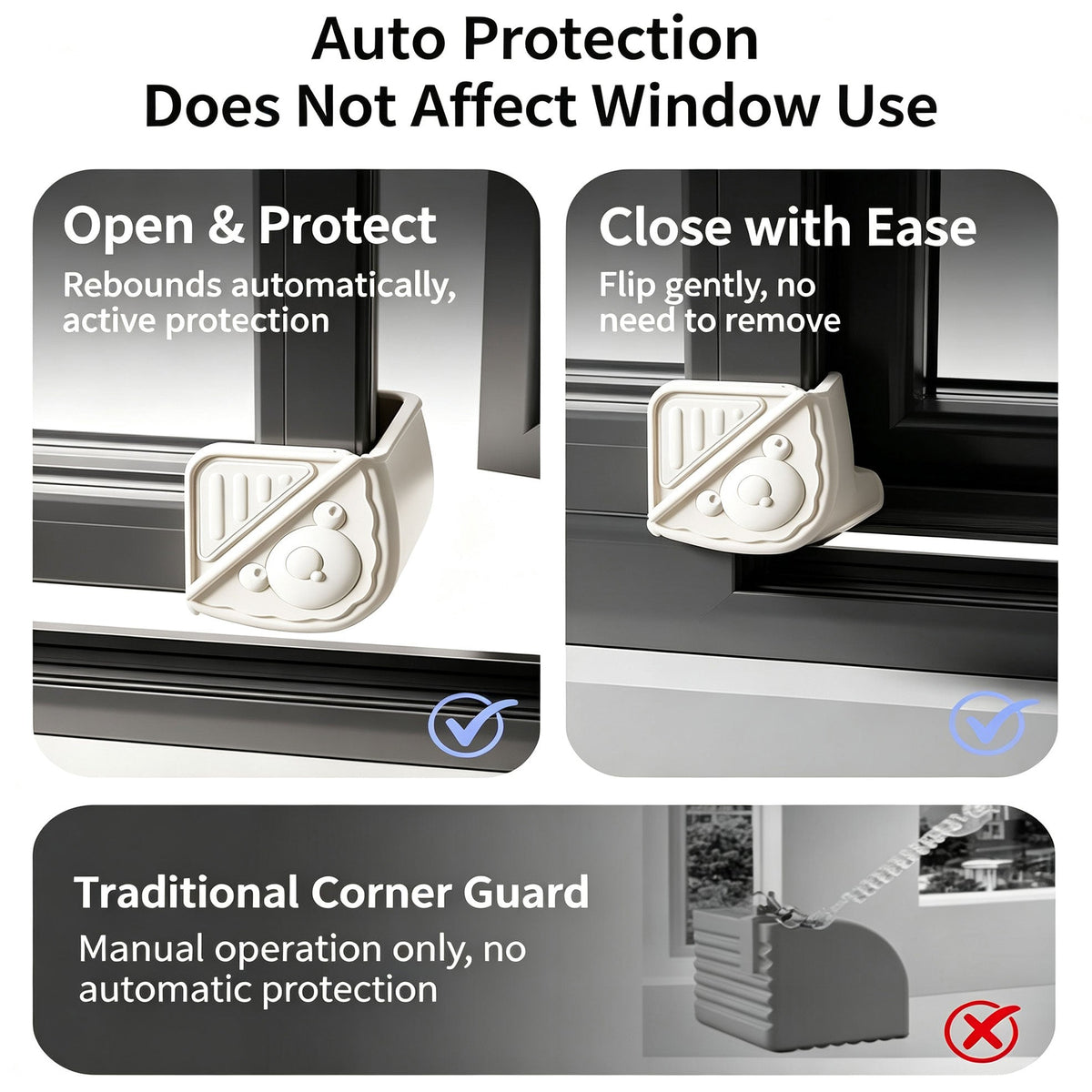 Nursery Window Corner Guard Soft Corner Bumper