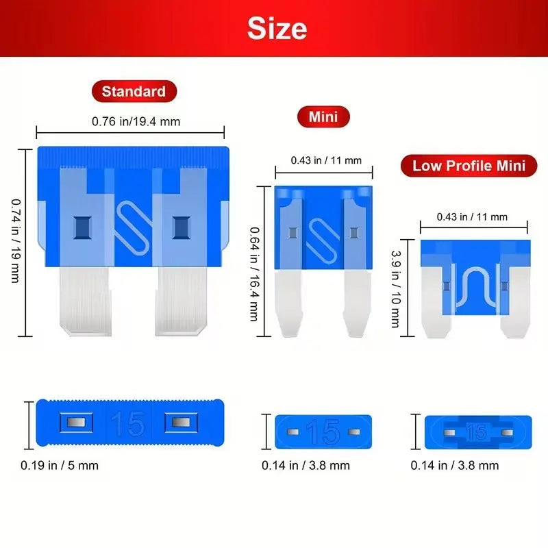 Universal 306PCS Car Fuse Assortment Kit with Fuse Puller Circuit Tester