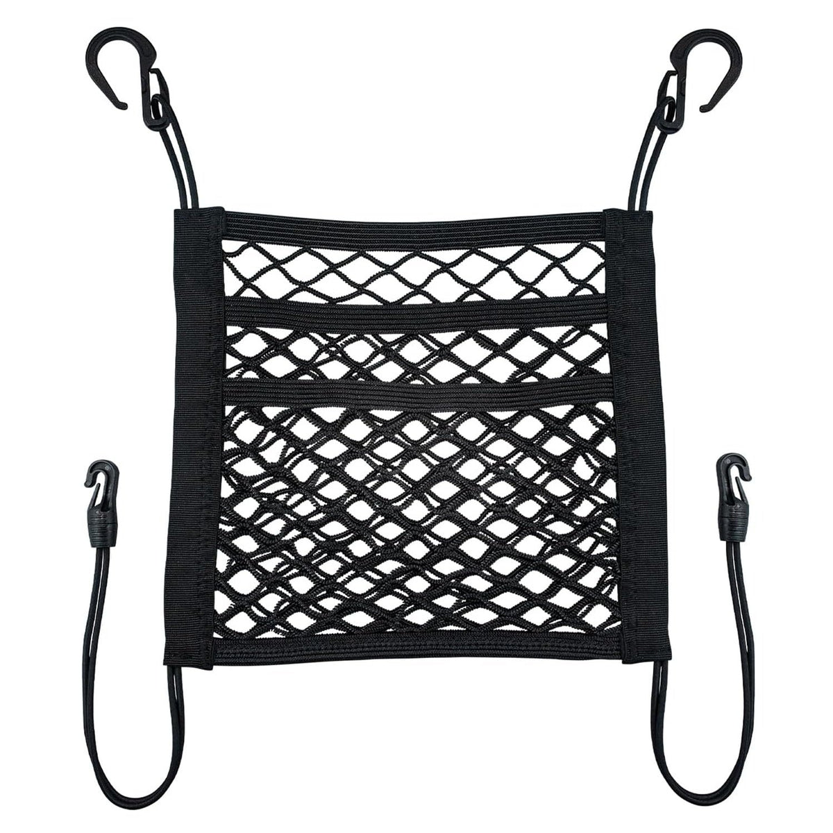 Elastic 3-Layer Mesh Storage Net for Between Car Seats