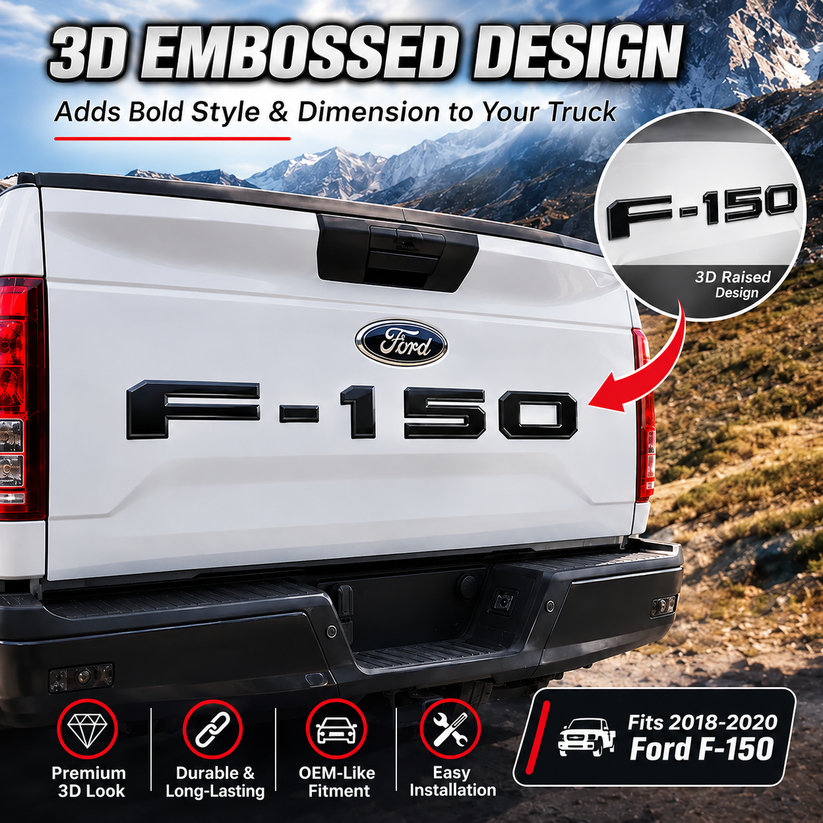 F-150 Tailgate Lettering Stickers – Pickup Truck Rear Decal Set